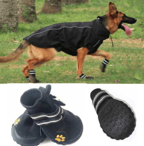 Dog Boots,Idepet Waterproof Dog Shoes for Medium to Large Pets