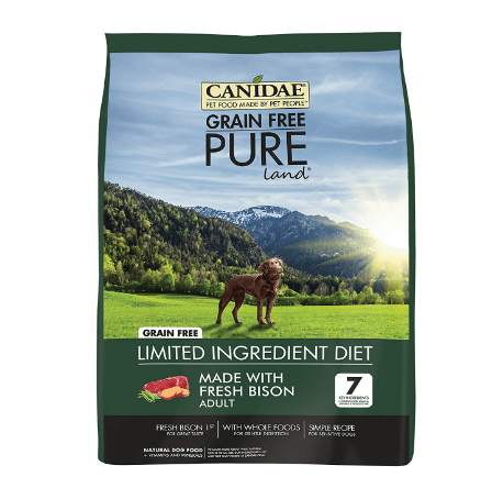 CANIDAE Grain Free PURE Land Dog Dry Formula with Fresh Bison