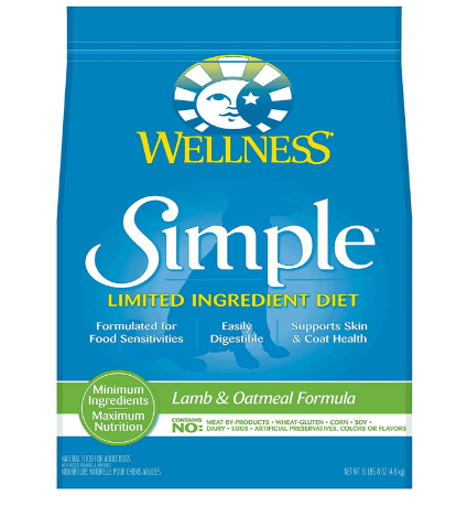 Wellness Simple Natural Dry Limited Ingredient Dog Food, Lamb & Oatmeal