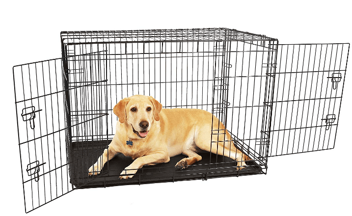 Carlson Compact and Secure Double Door Metal Dog Crate, Large