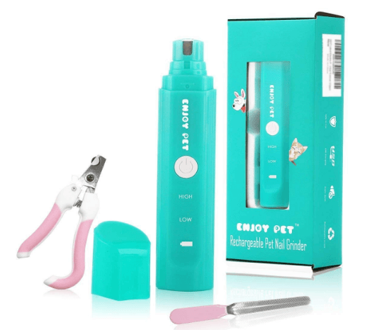 ENJOY PET 2 Speed Pet Nail Grinder for Dog and Cat Electric Rechargeable Nail Filer