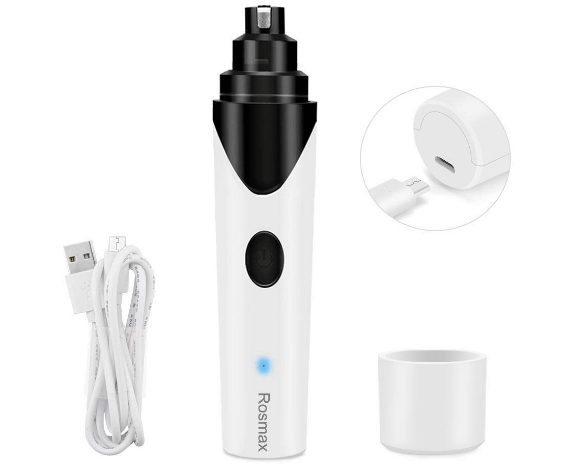 Rosmax Dog Nail Grinder - Electric Nail Trimmer Clipper For Dogs
