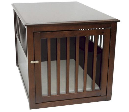 Crown Pet Products Pet Crate Wood Dog Crate Furniture End Table